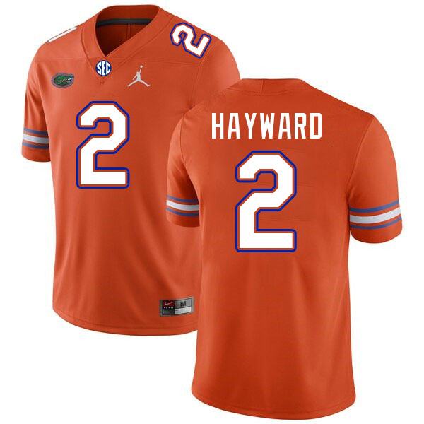 Florida Gators #2 Lagonza Hayward College Football Jerseys Stitched-Orange